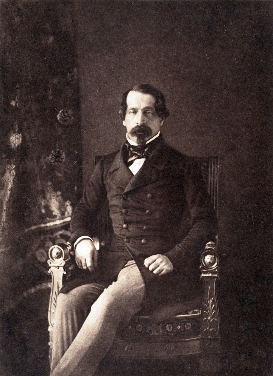 Ludwik Napoleon Bonaparte (1808-1873) przyszły cesarz Napoleon III, tutaj jako pierwszy prezydent Republiki Francuskiej, fot. Gustave Le Gray autorstwa Gustave Le Gray