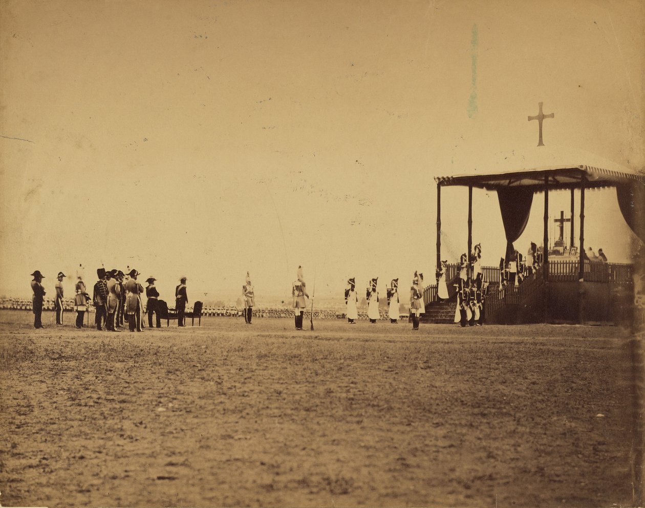 [Msza wojskowa w Camp de Chalons w obecności cesarza (Le messe militaire..Camp de Chalons...presence de l