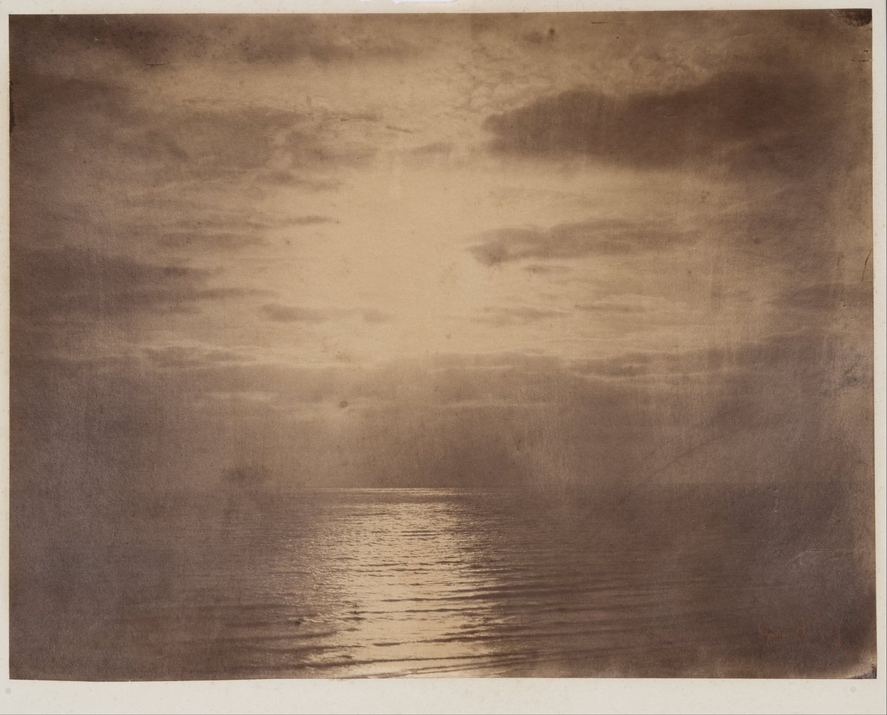 Efekt słoneczny w chmurach - ocean autorstwa Gustave Le Gray