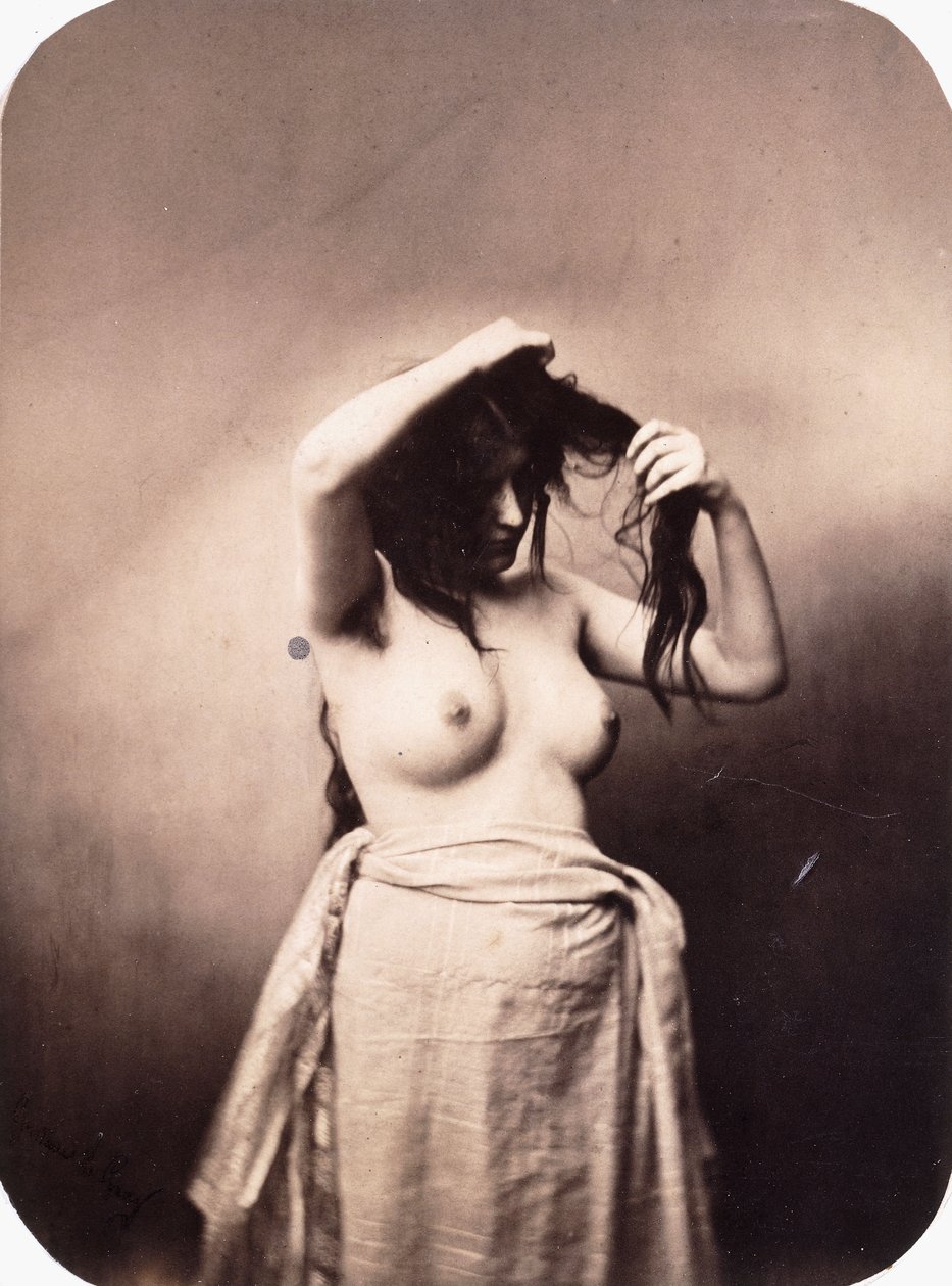 Stojący akt kobiecy, ok. 1855 autorstwa Gustave Le Gray