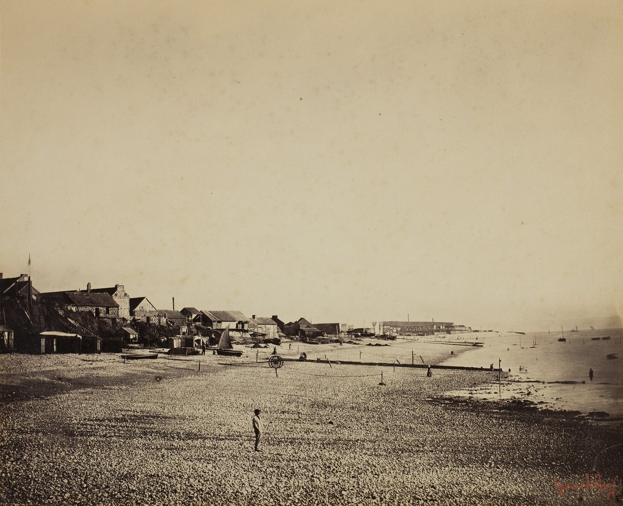 Plaża w Sainte-Adresse, 1856-57 autorstwa Gustave Le Gray
