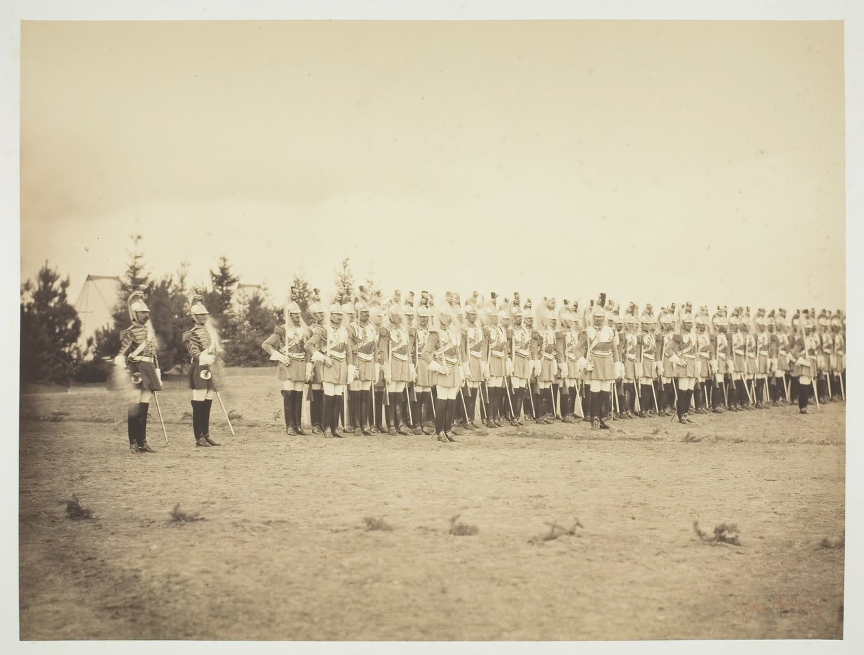Bez tytułu [żołnierze na paradzie], 1857. autorstwa Gustave Le Gray
