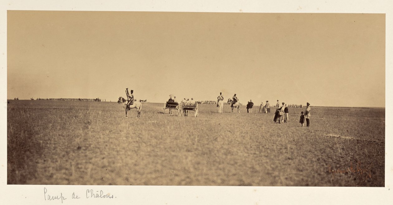 Odwiedzający Camp de Châlons autorstwa Gustave Le Gray