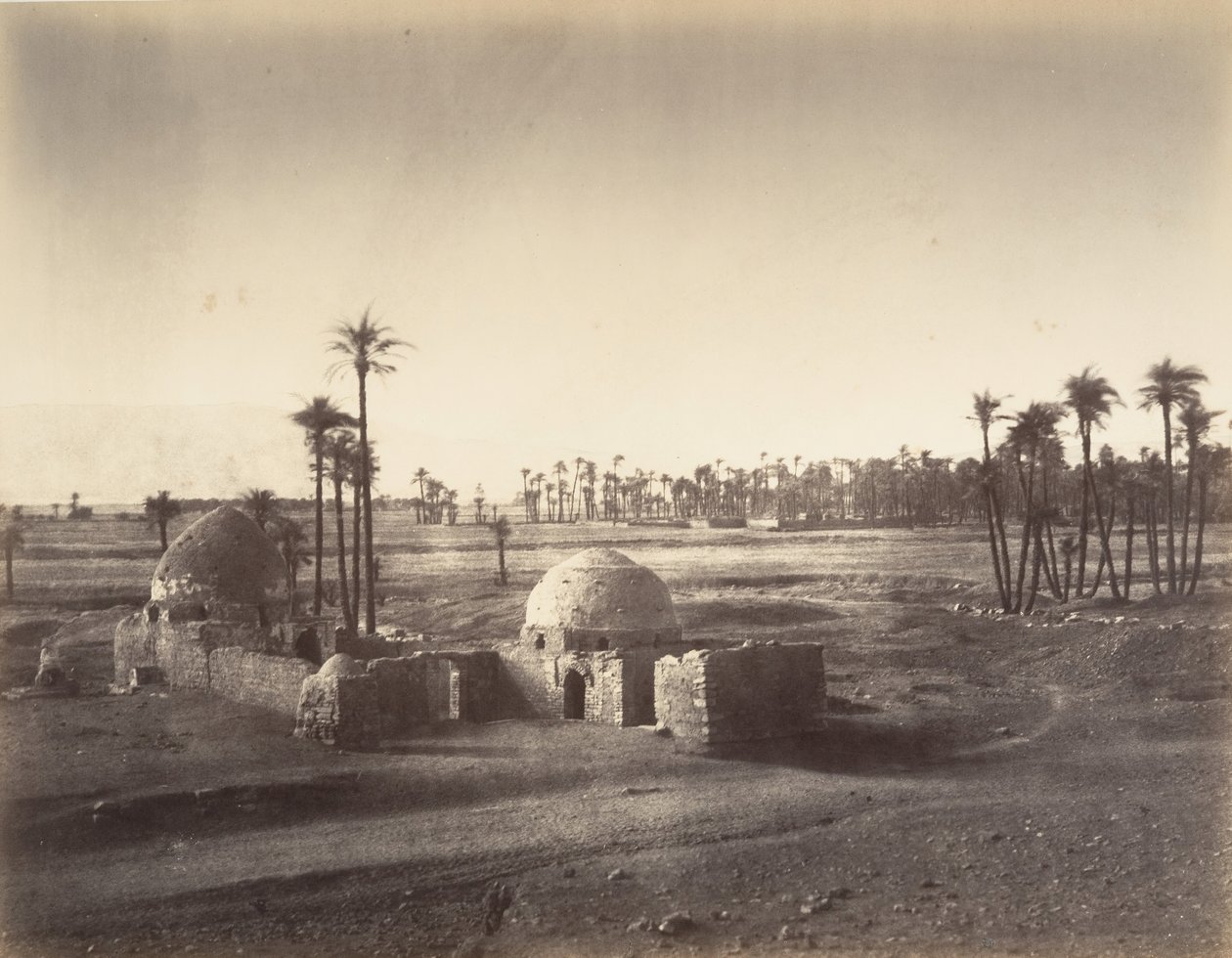 Widok Równiny Teb ze świątyni Karnac, 1867. autorstwa Gustave Le Gray