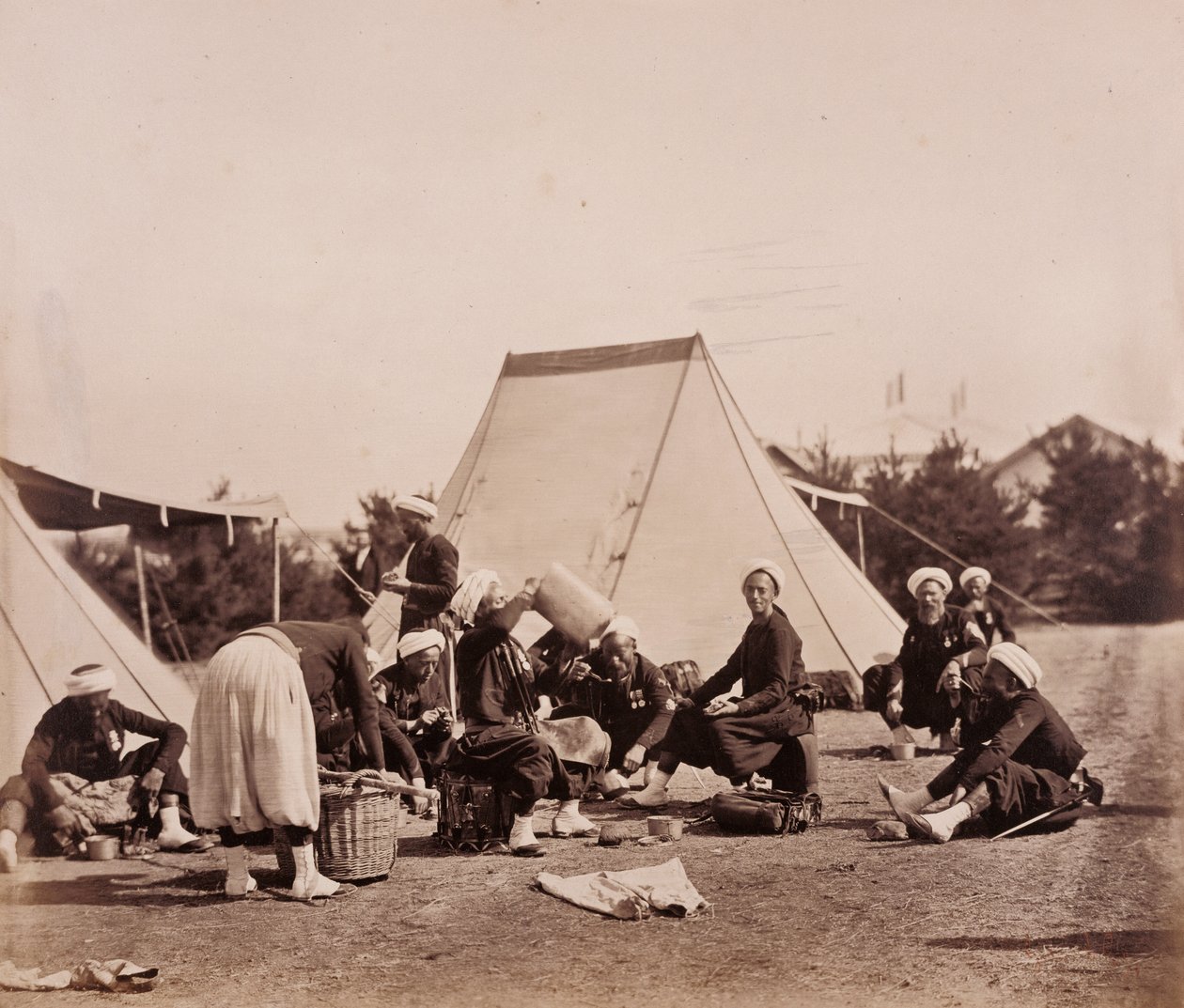 Posiłek żuawów autorstwa Gustave Le Gray