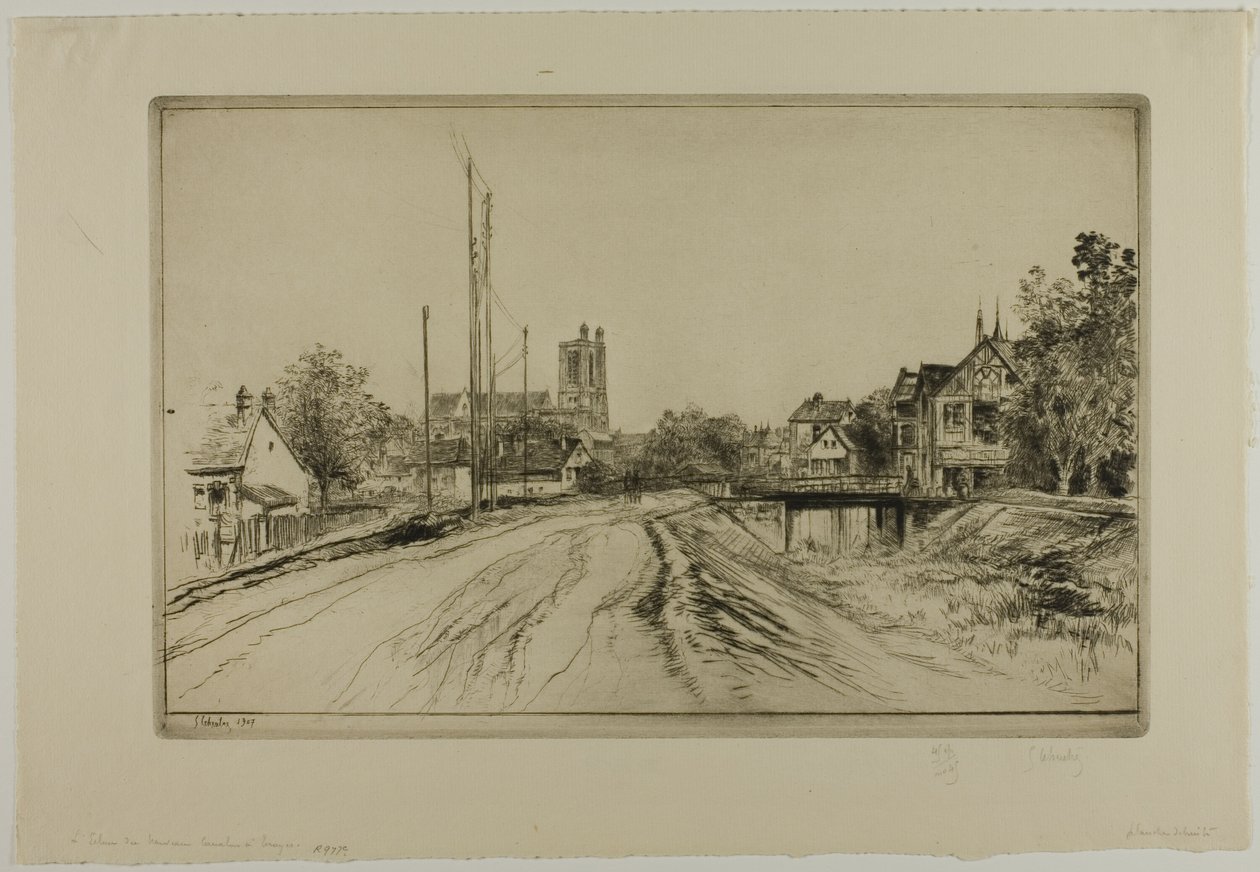 Śluza Nowego Kanału, Troyes autorstwa Gustave Leheutre