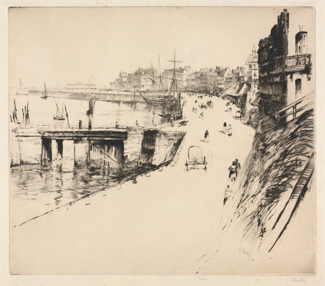 Tama Treport. autorstwa Gustave Leheutre