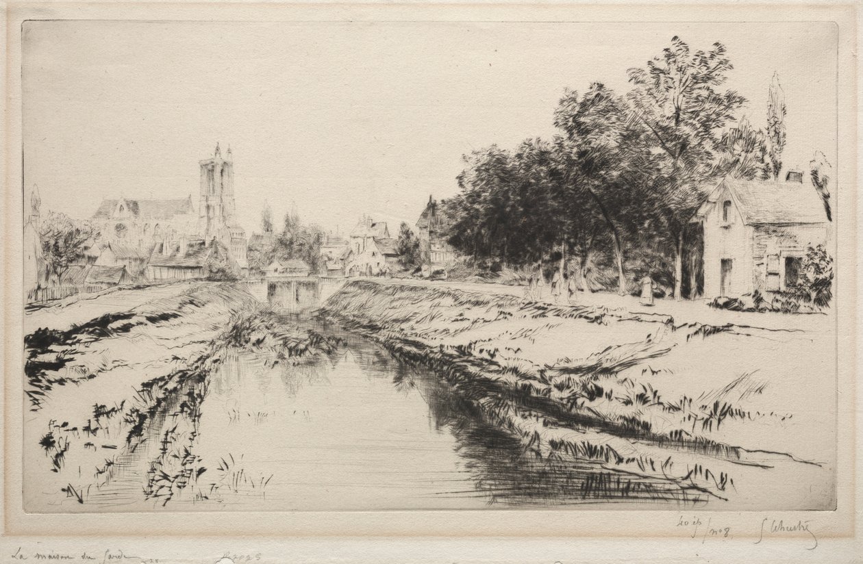 Wartownia, Troyes autorstwa Gustave Leheutre