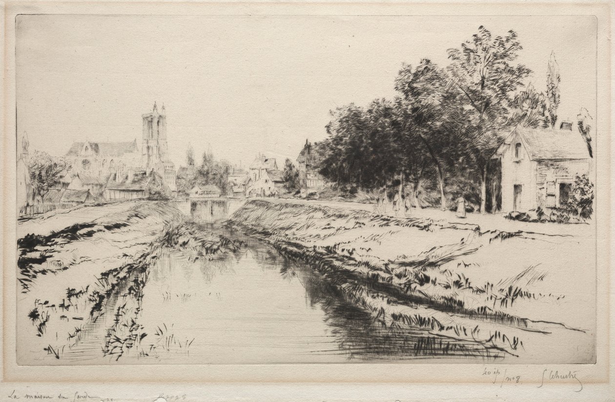 Wartownia, Troyes, 1901. autorstwa Gustave Leheutre