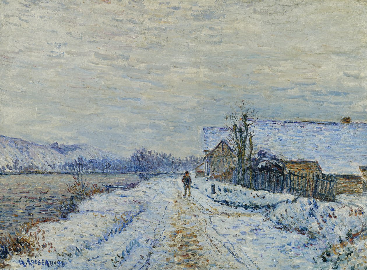 Wpływ śniegu w Tournedos, 1899 autorstwa Gustave Loiseau