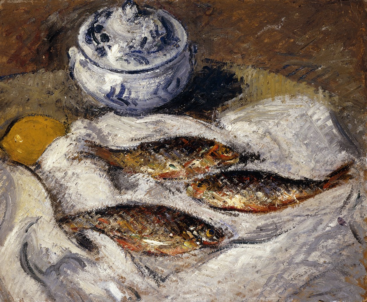 Śledź i Waza; Śledzie i wazy, ok.1925 autorstwa Gustave Loiseau