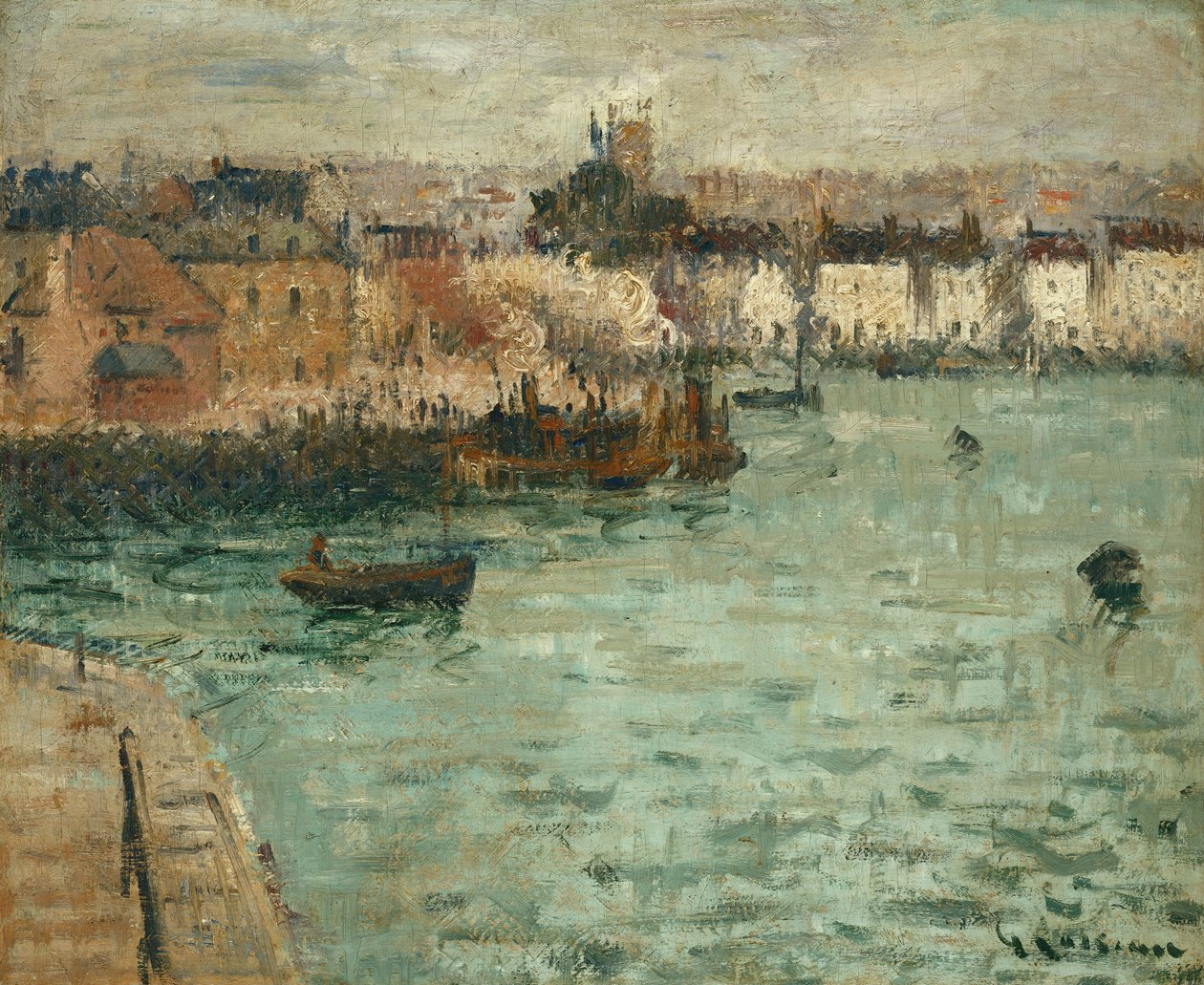 Przed portem Dieppe; Przed Bramą Dieppe, 1918-1920 autorstwa Gustave Loiseau