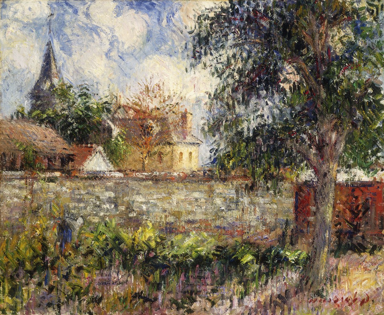 Wieś Normandii; Krajobraz w Normandii, 1927 autorstwa Gustave Loiseau