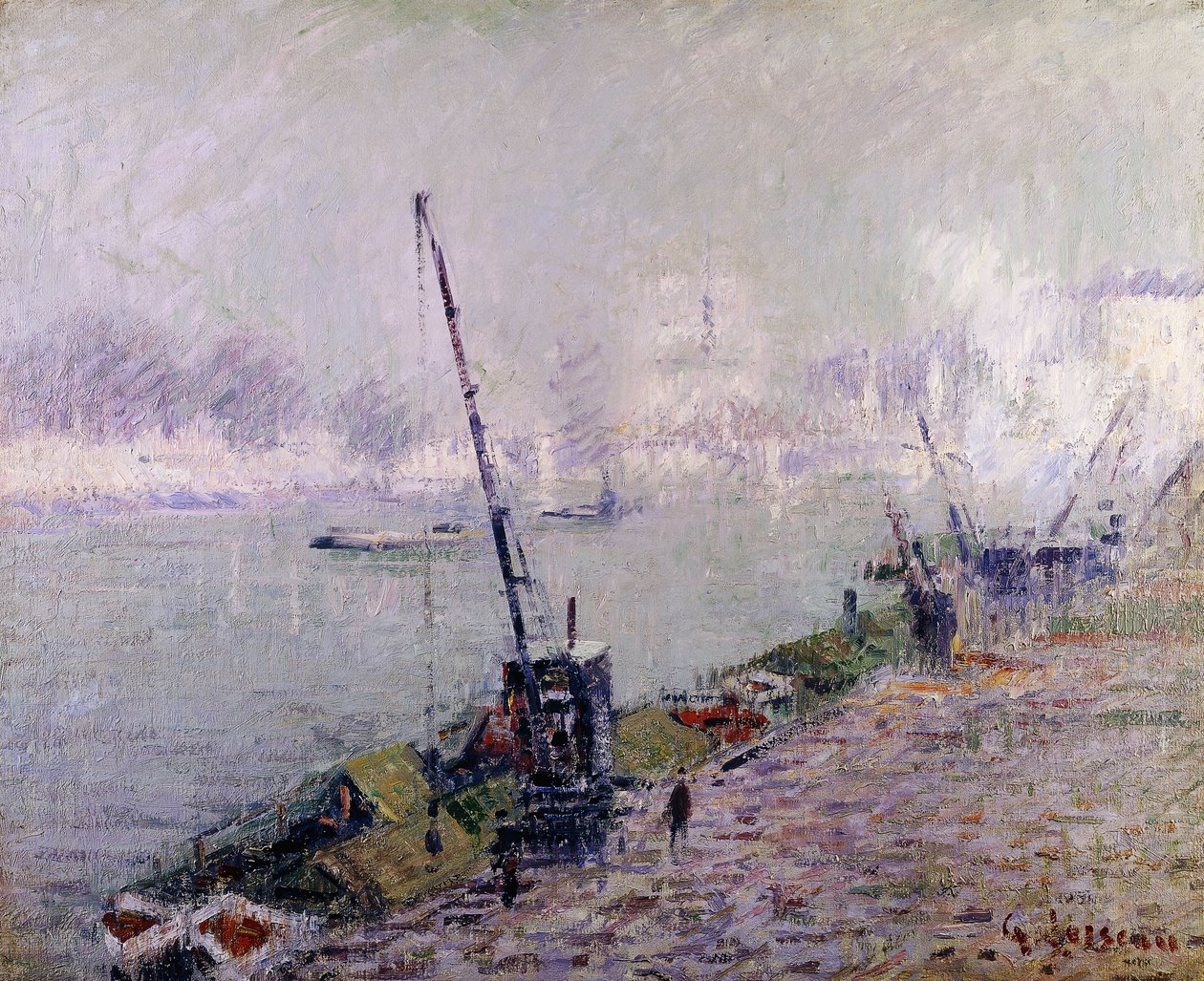Paryż, most Henryka IV, rano; Paryż, Pont Henri IV, Rano, autorstwa Gustave Loiseau
