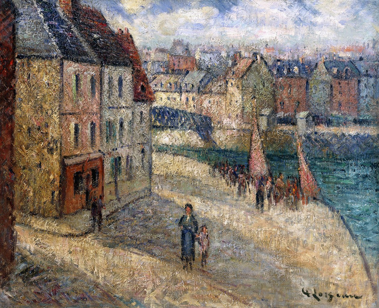 Dok w Dieppe, autorstwa Gustave Loiseau