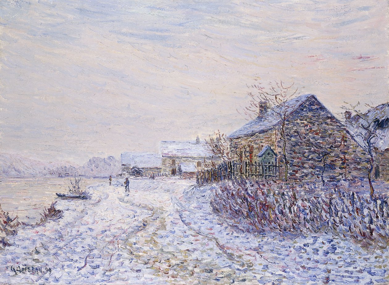 Śnieg w Tournedos-sur-Seine, 1899 autorstwa Gustave Loiseau