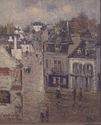 Ulica w Pont Aven po deszczu autorstwa Gustave Loiseau