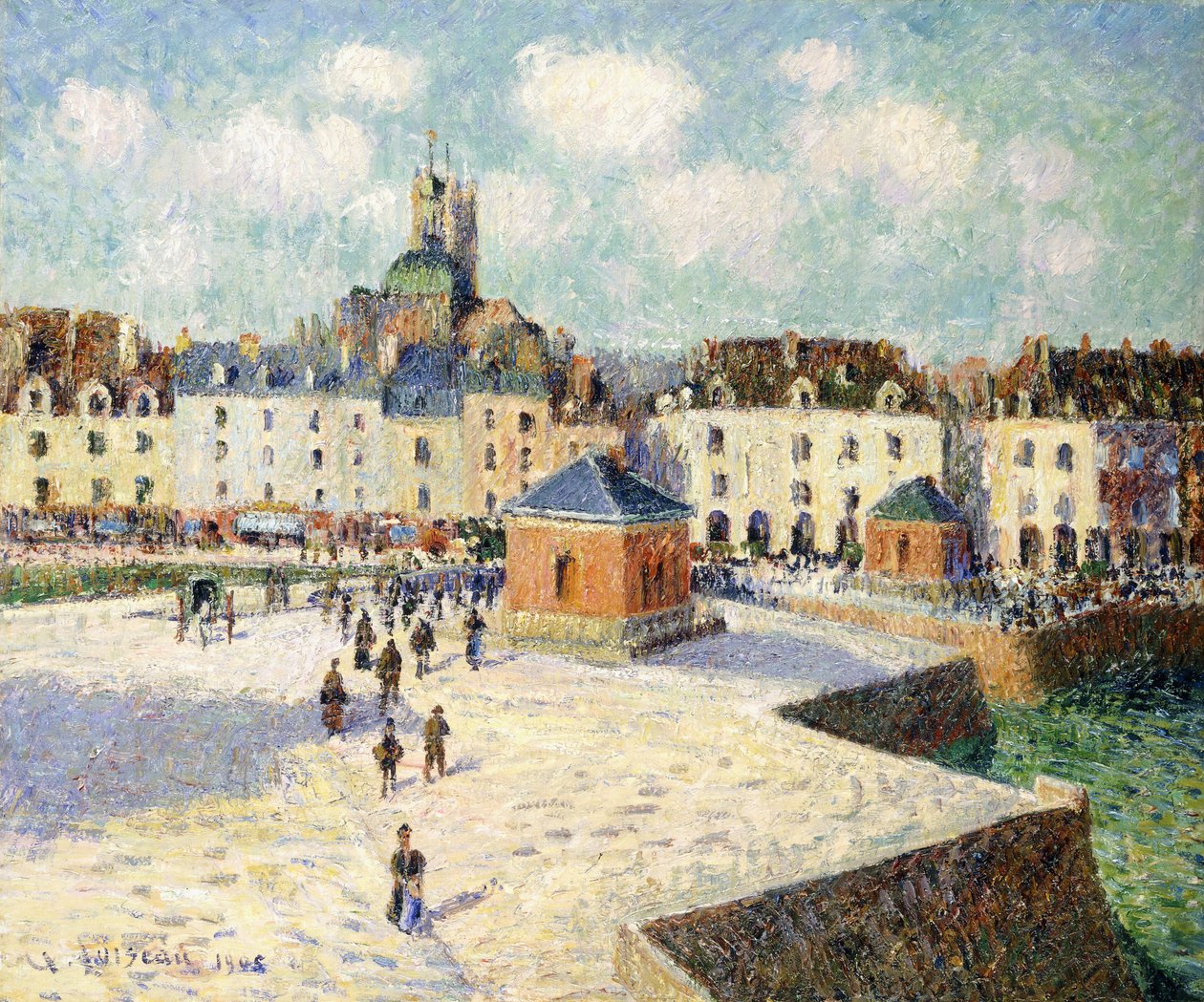 Nabrzeże w Dieppe w słońcu, 1905 autorstwa Gustave Loiseau