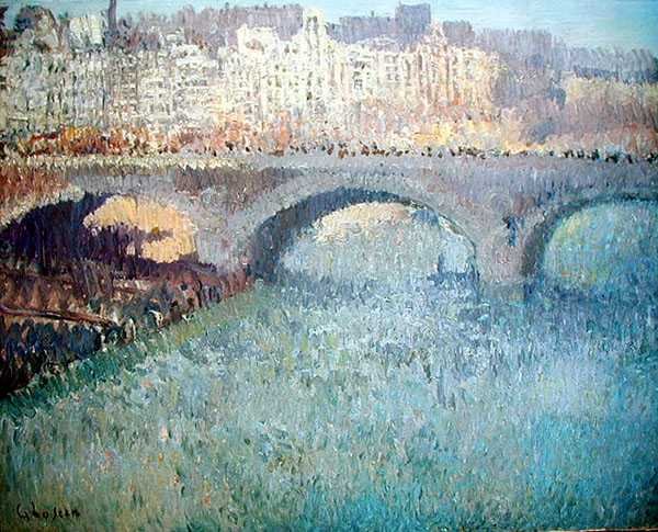 Widok na Pont Neuf (olej na płótnie) autorstwa Gustave Loiseau