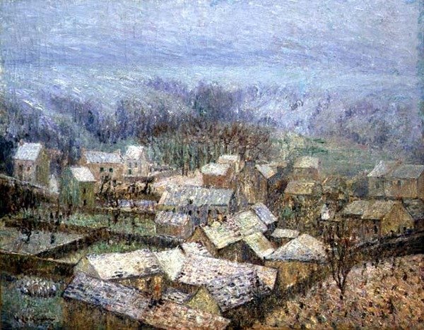 Zima w Pontoise (olej na płótnie) autorstwa Gustave Loiseau