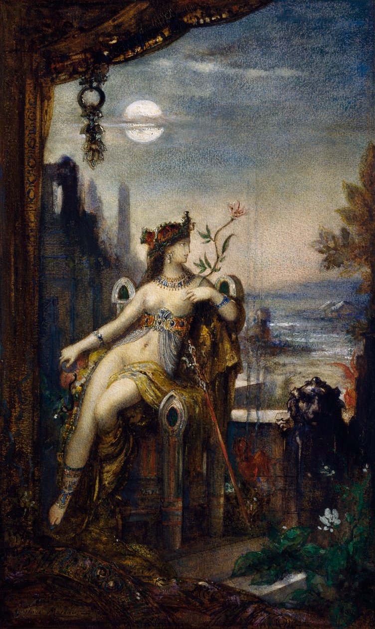 Kleopatra, Gustave Moreau, akwarela autorstwa Gustave Moreau