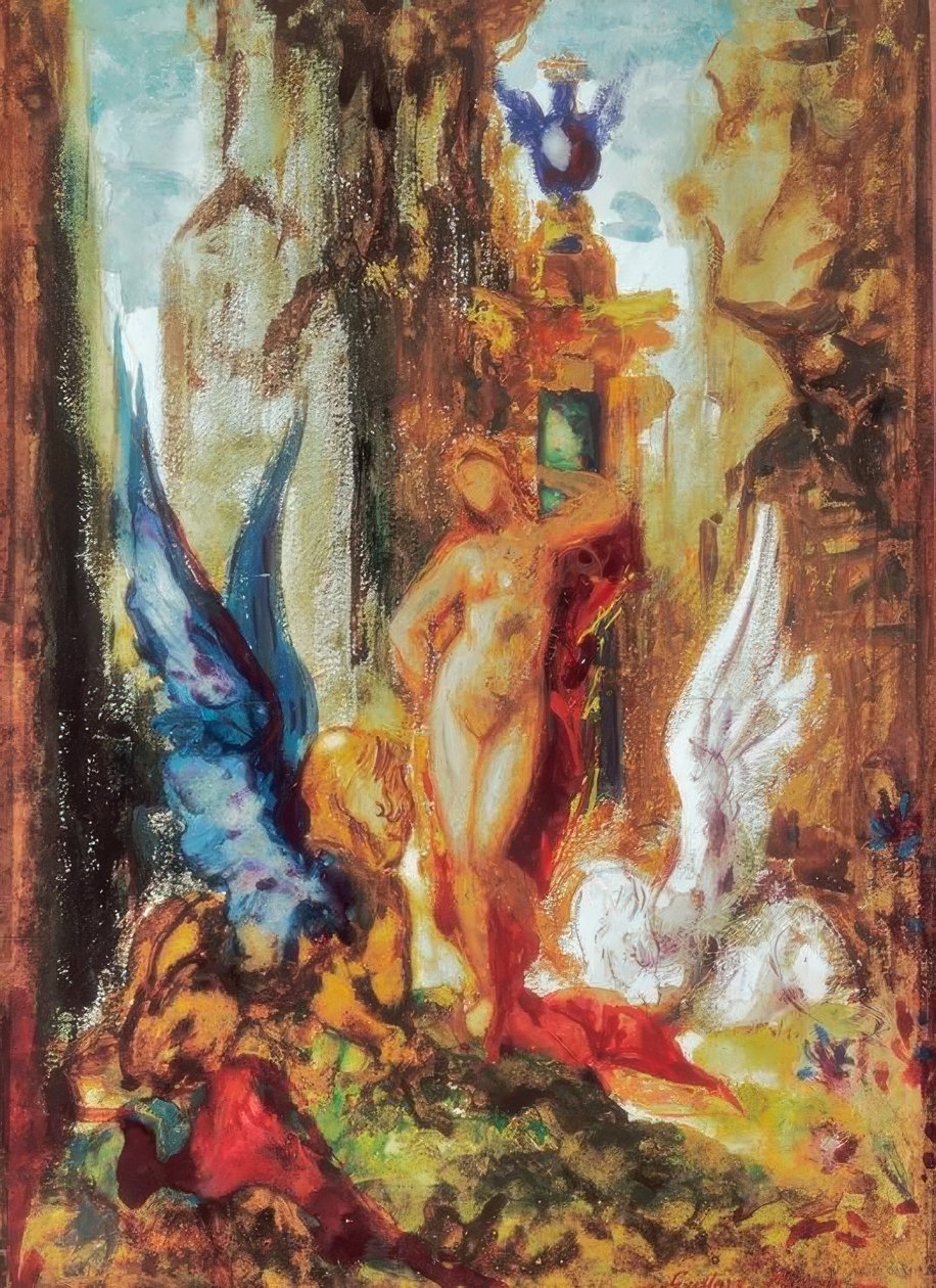 Opłata za gryfy aux autorstwa Gustave Moreau
