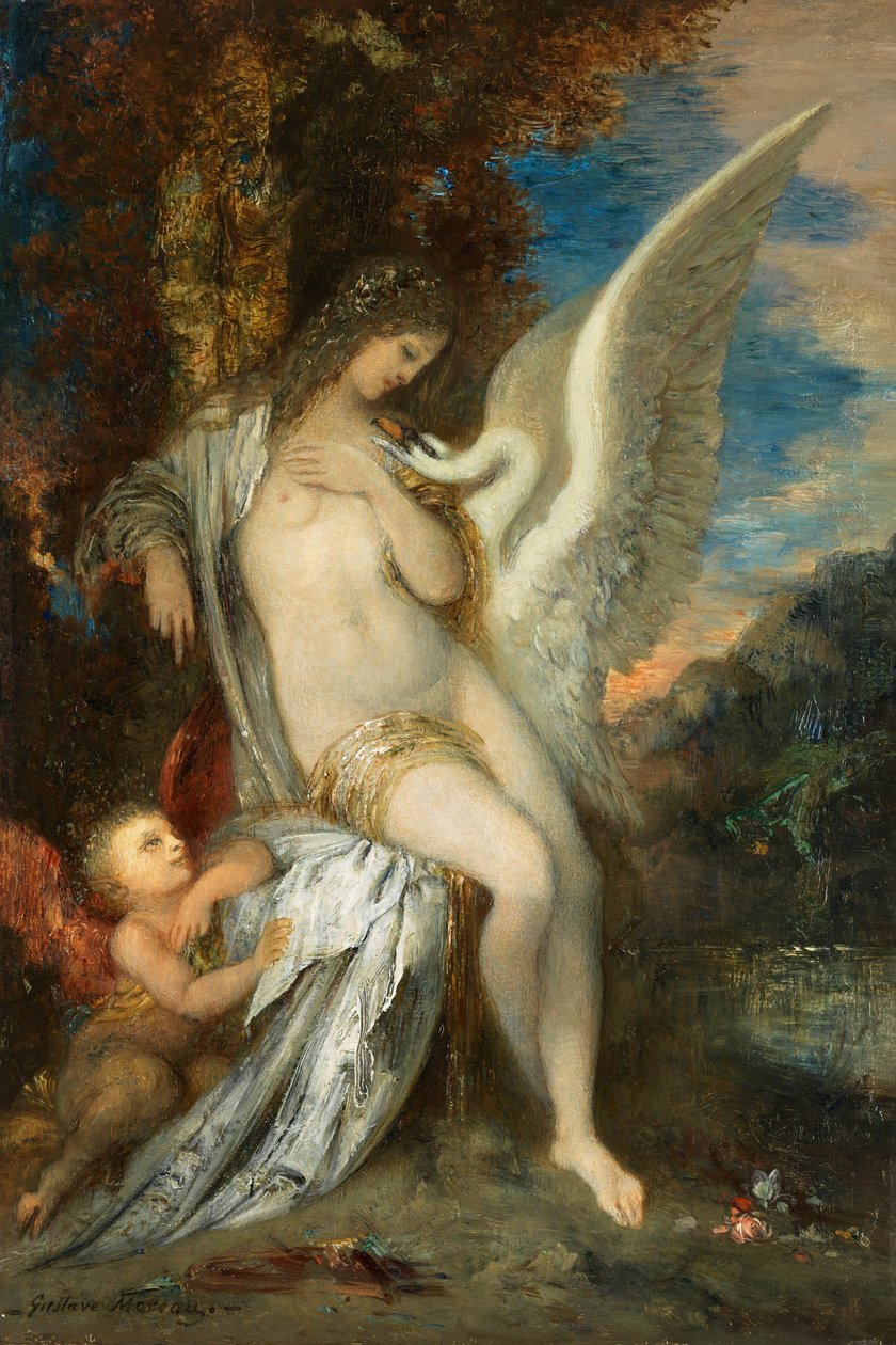 Gustave Moreau Leda c1875 autorstwa Gustave Moreau