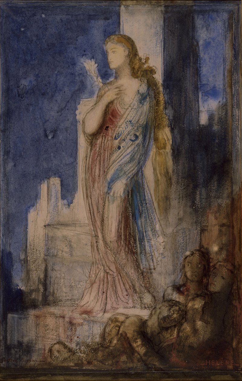 Helen na wałach Troi autorstwa Gustave Moreau