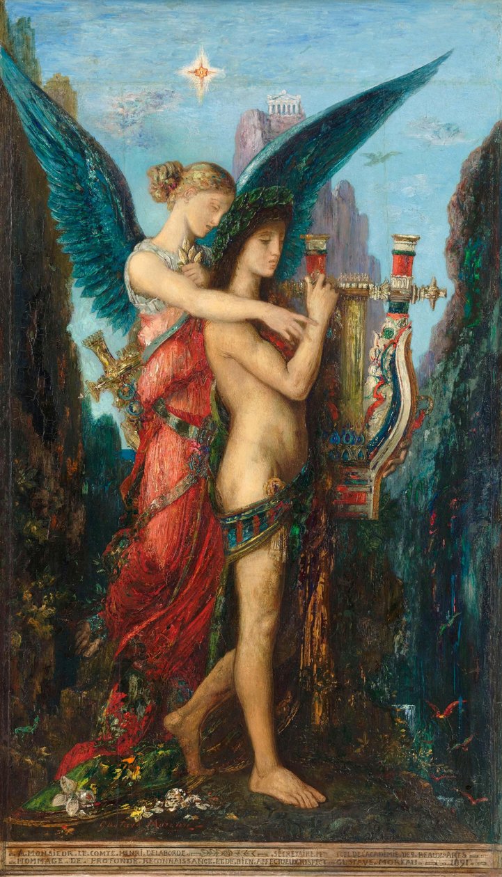 Hezjod i muzy autorstwa Gustave Moreau