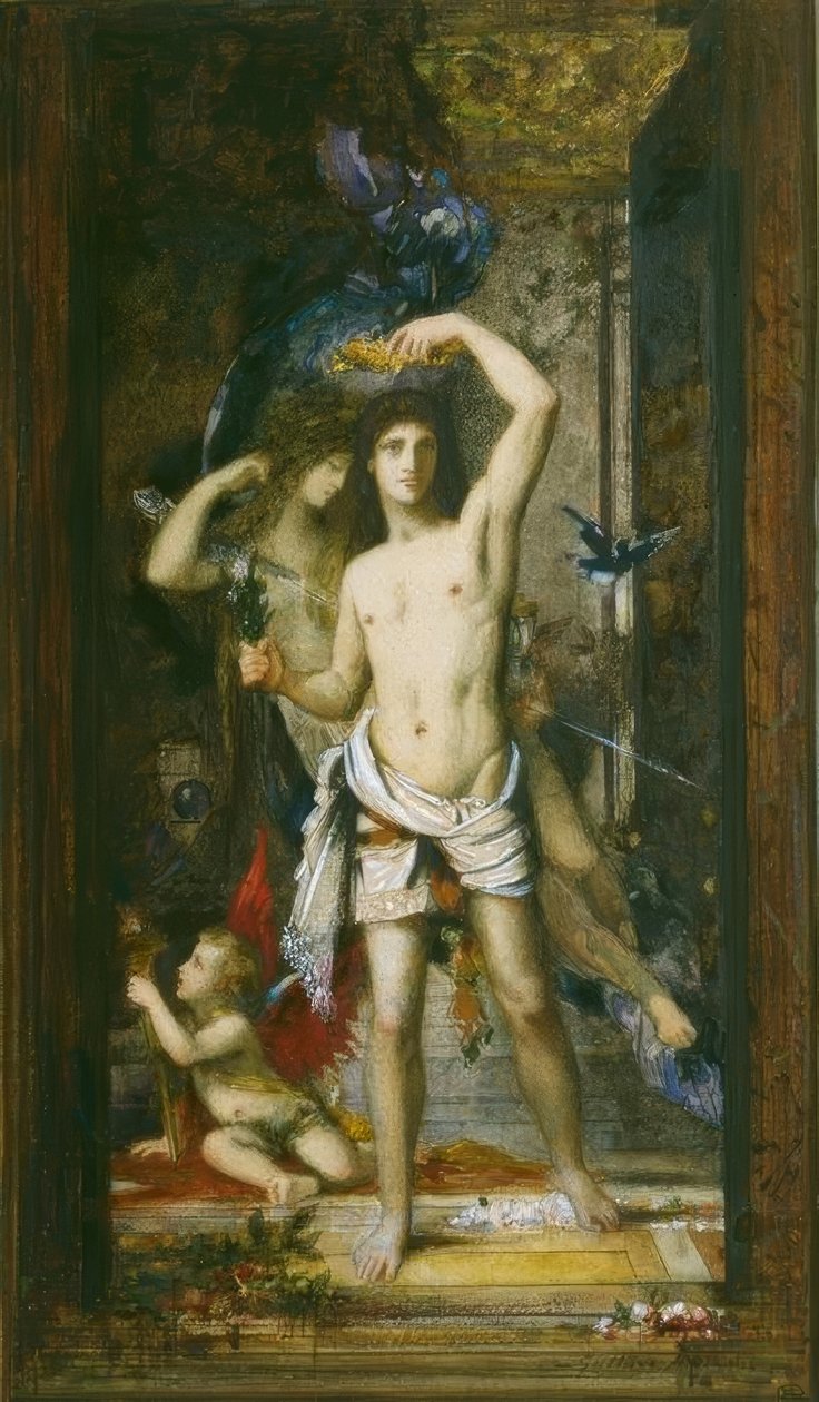 Młody człowiek i śmierć autorstwa Gustave Moreau
