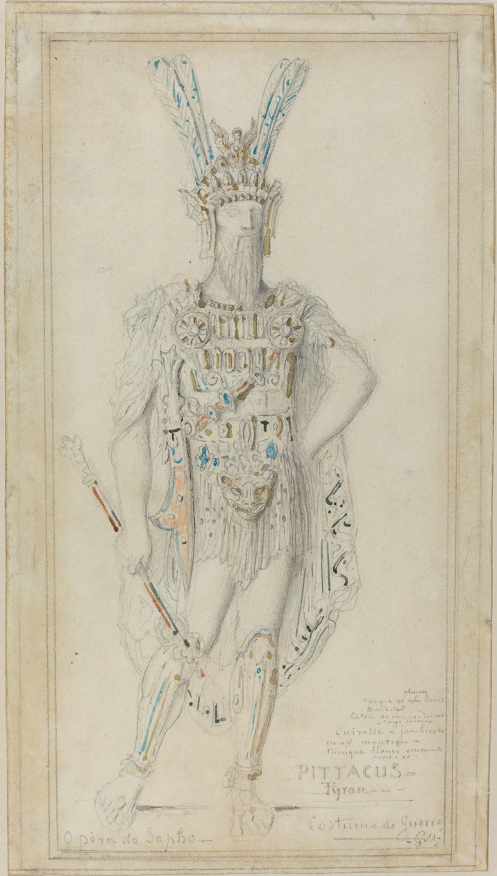 Pittacus Tyran w kostiumie wojny autorstwa Gustave Moreau