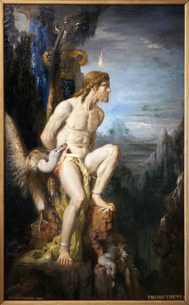 Prometeusz. Obraz olejny na płótnie Gustave Moreau (1826-1898). Fotografia, KIM Youngtae, Paryż, Musee Gustave Moreau. autorstwa Gustave Moreau