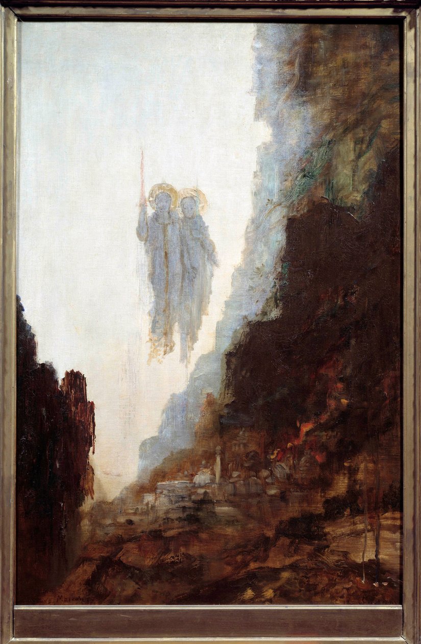 Anioły Sodomy Malarstwo Gustave Moreau (1826-1898) autorstwa Gustave Moreau