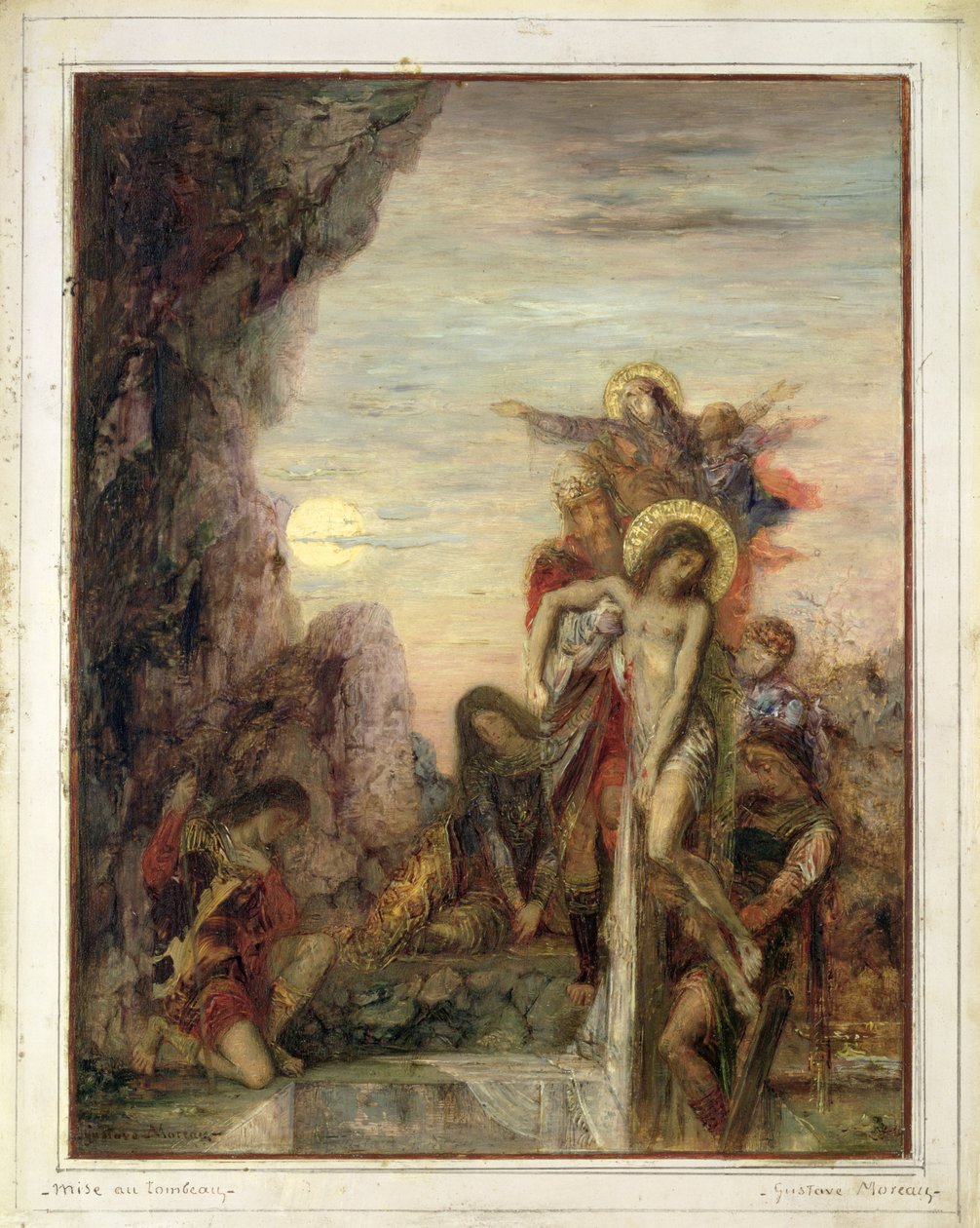 Złożenie do grobu, ok. 1867 autorstwa Gustave Moreau