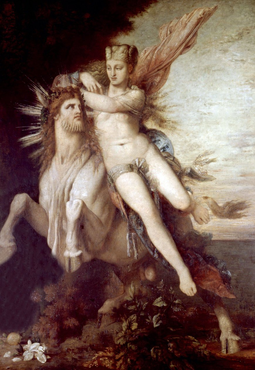 Gwałt Europy, c.1869 autorstwa Gustave Moreau