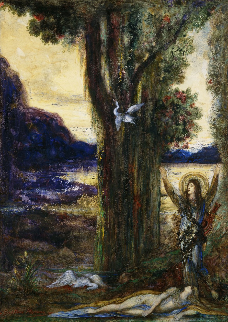 Łzy Orfeusza; La Douleur d"Orphee, c.1887 autorstwa Gustave Moreau