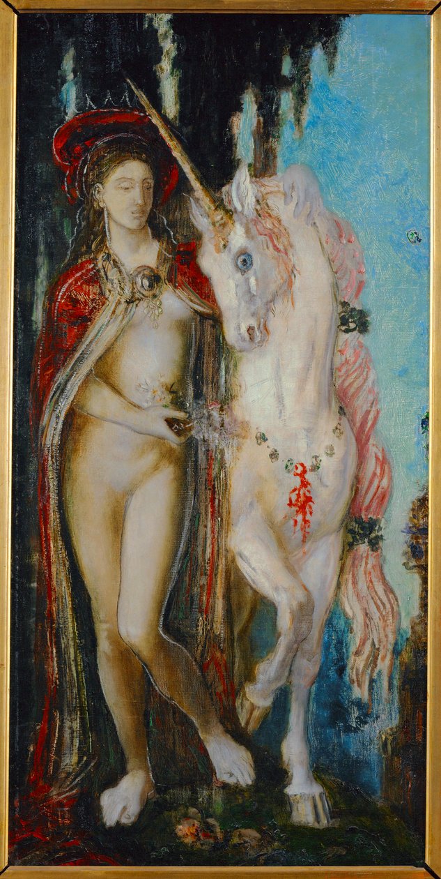 Jednorożec (obraz na płótnie) autorstwa Gustave Moreau