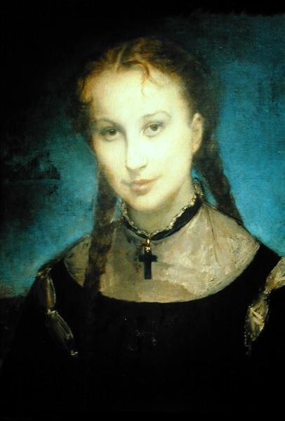 Hrabina Monfort (olej na płótnie) autorstwa Gustave Ricard