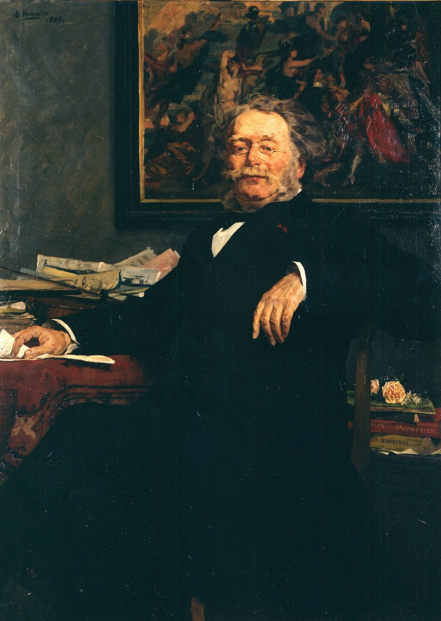 Portret kompozytora Karela Charlesa Miry 1823-1889, 1885. autorstwa Gustave Vanaise