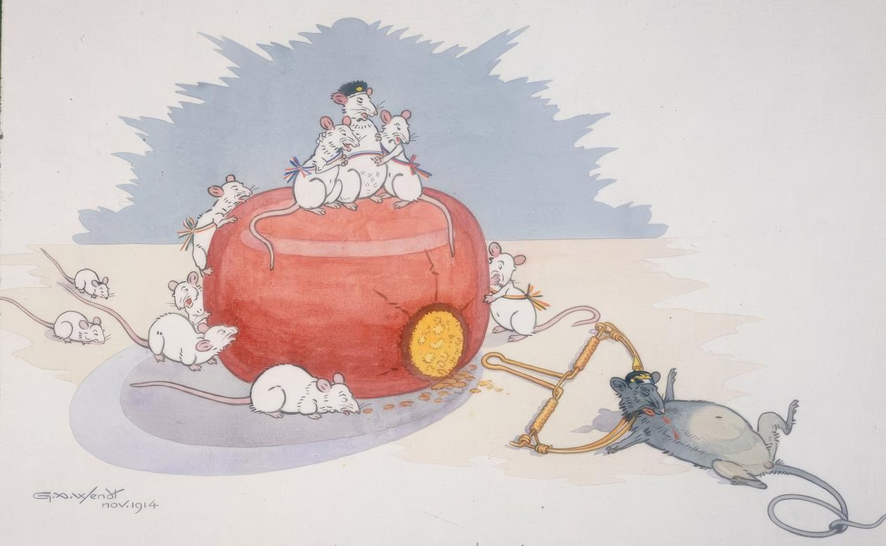 1. wk. / Le Gourmand puni / Caric. by G.Wendt autorstwa Gustave Wendt