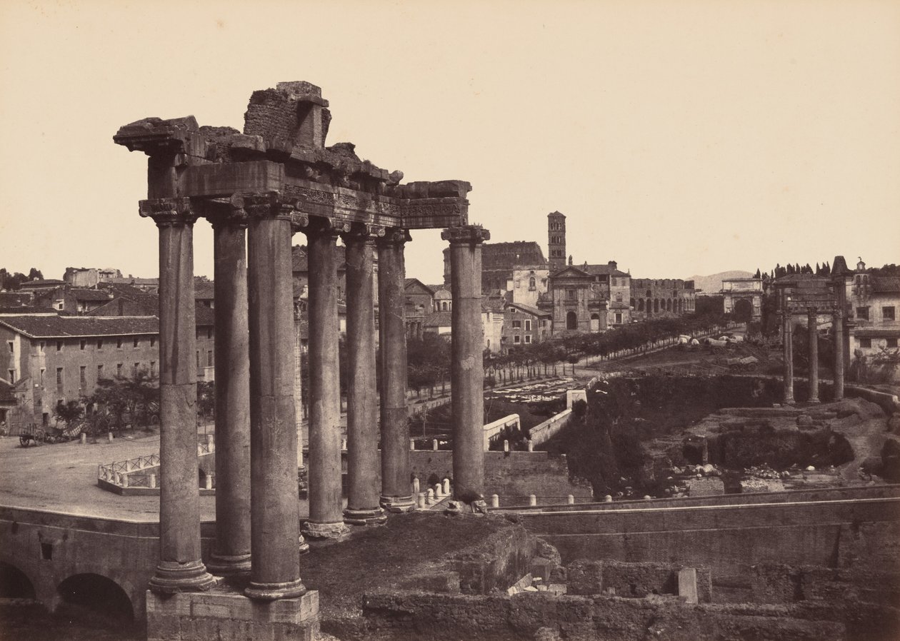 Rzym, widok na Forum (Rome, Vue Prise au Forum), 1858-1859 (zdjęcie) autorstwa Gustave de Beaucorps