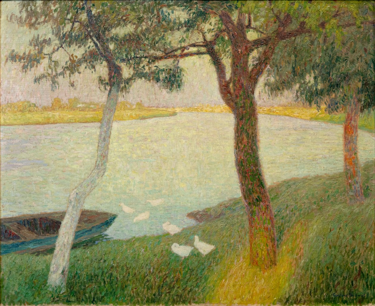 Kaczki nad rzeką Leie autorstwa Gustave de Smet