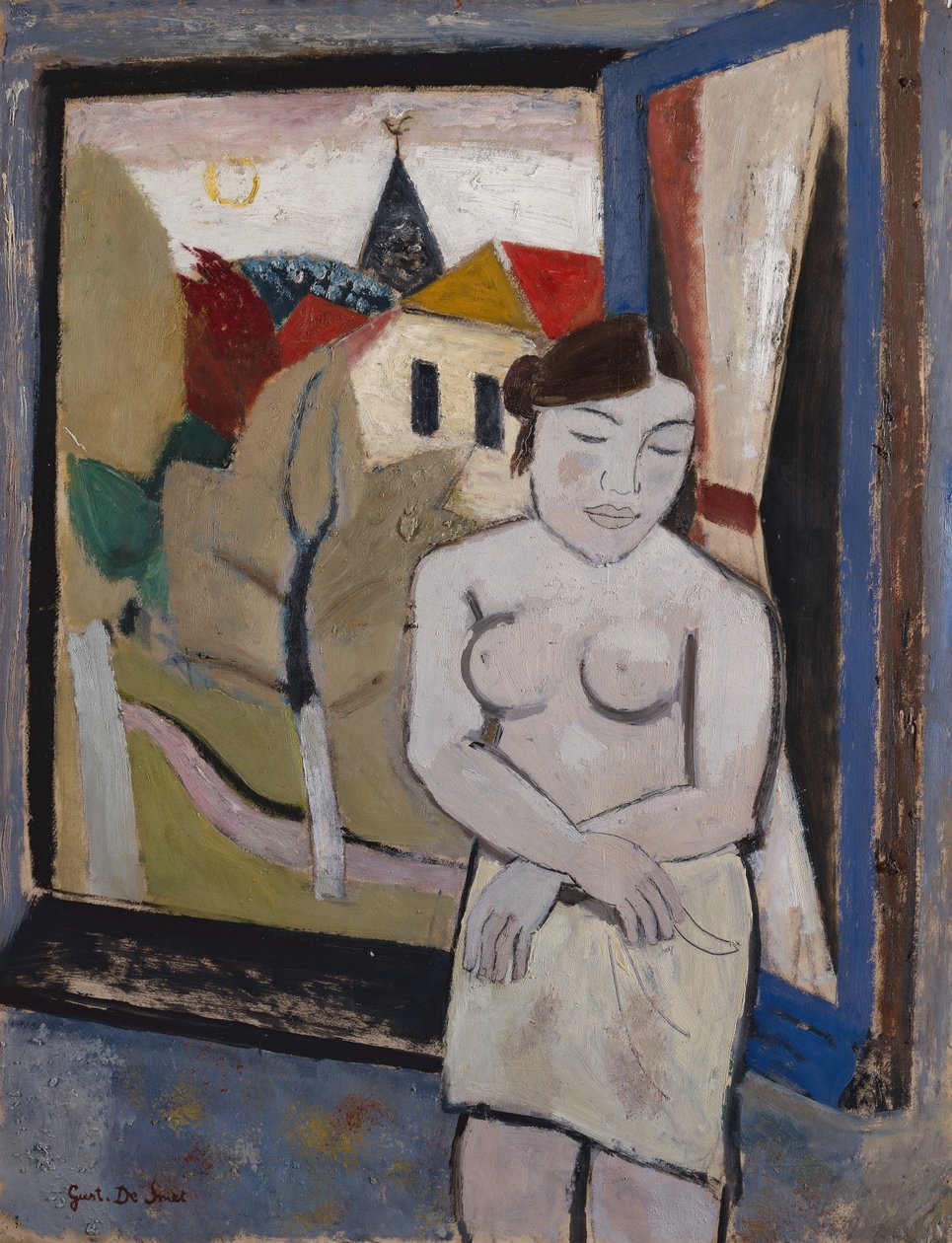 Nago przez okno autorstwa Gustave de Smet