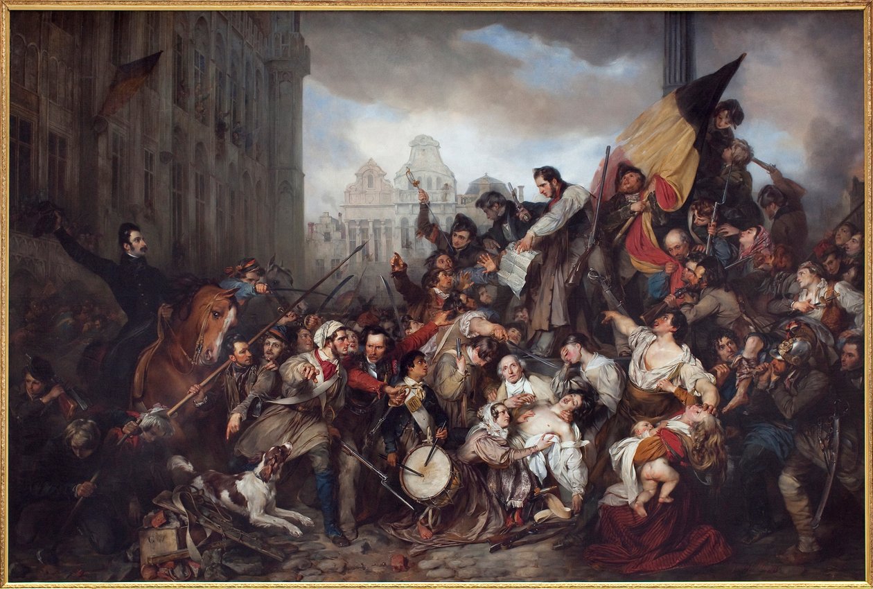 Rewolucja belgijska 1830, 1835 autorstwa Gustave Wappers