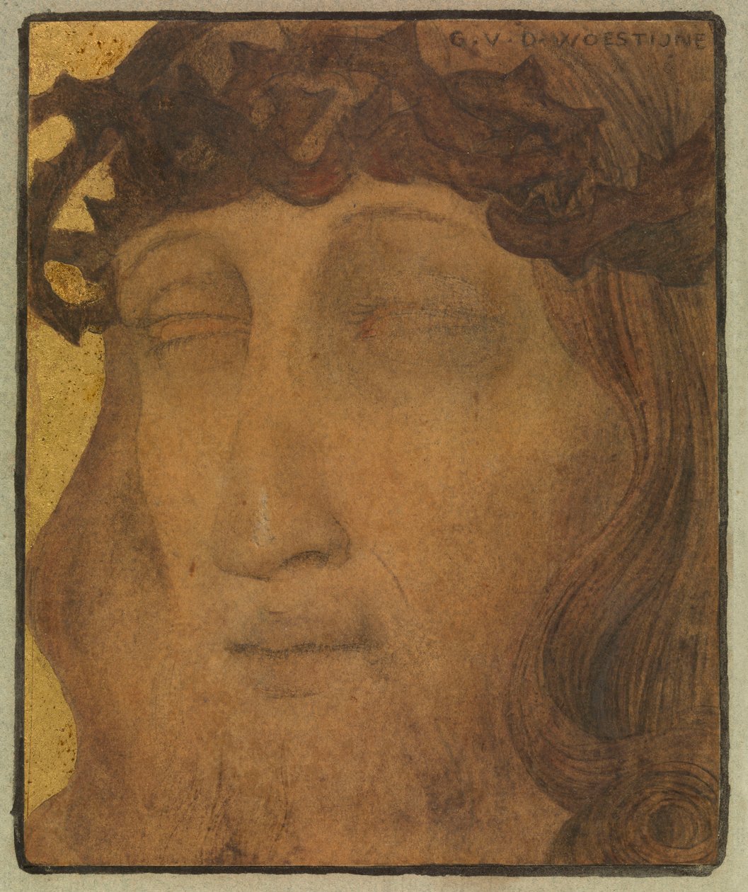 Chrystus z koroną cierniową autorstwa Gustave Van de Woestyne