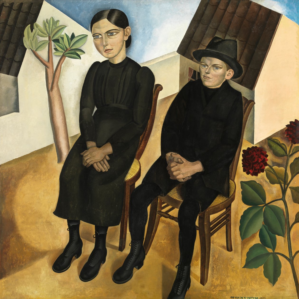 Gastona i jego siostry autorstwa Gustave Van de Woestyne