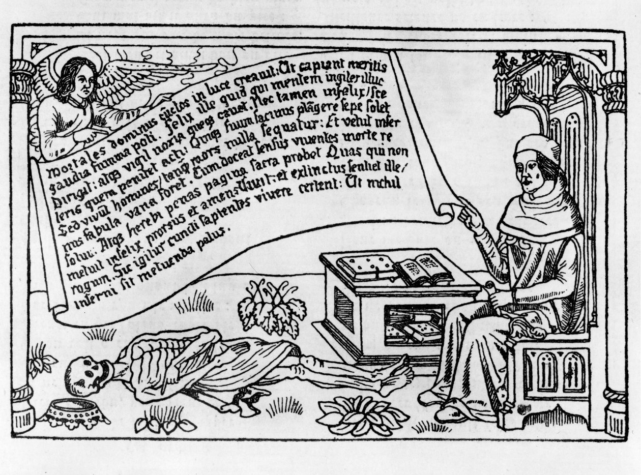 Ilustracja do Danse Macabre, wyd. Paryż, 1485 autorstwa Guy Marchant
