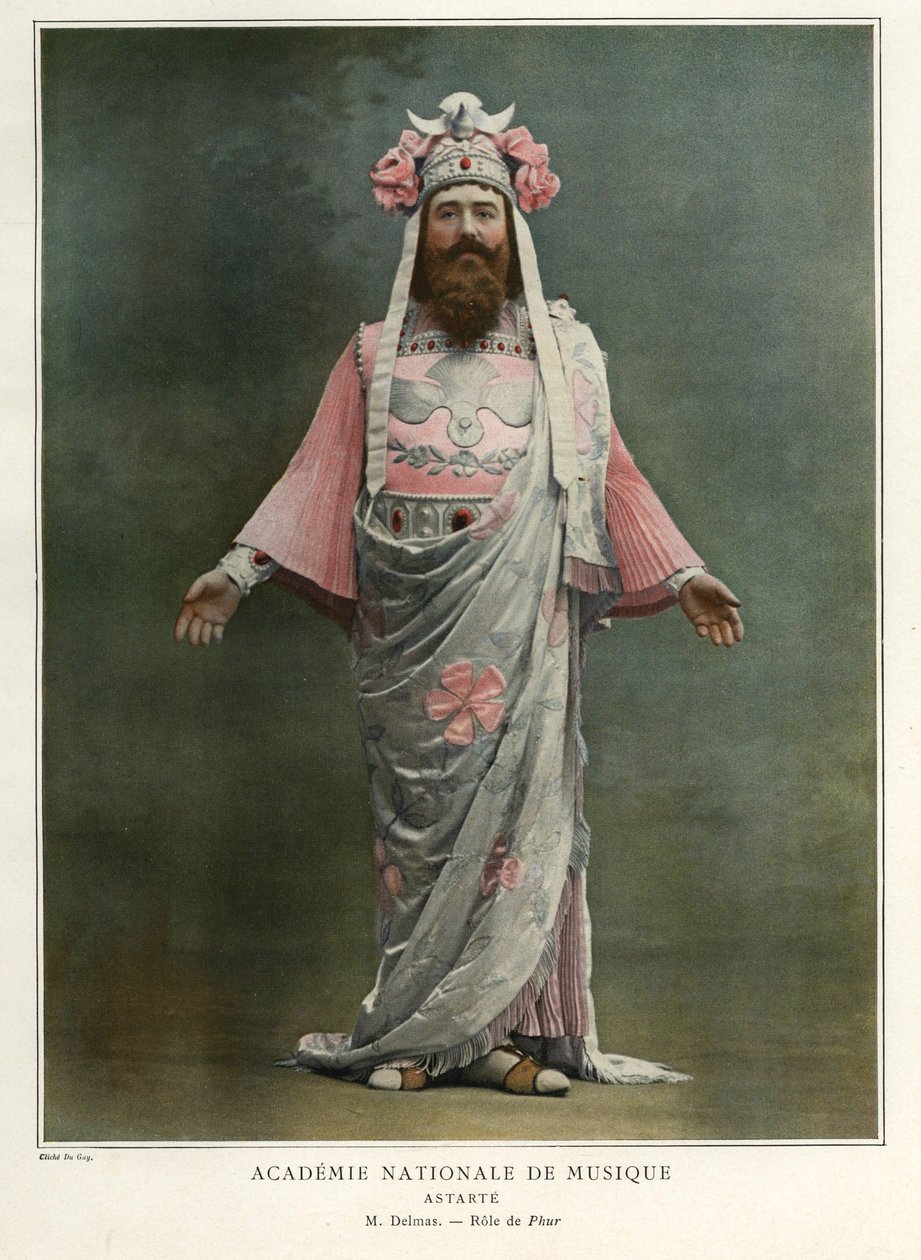 Jean-Francois Delmas jako Phur, ilustracja z magazynu „Le Theatre”. autorstwa Guy Du