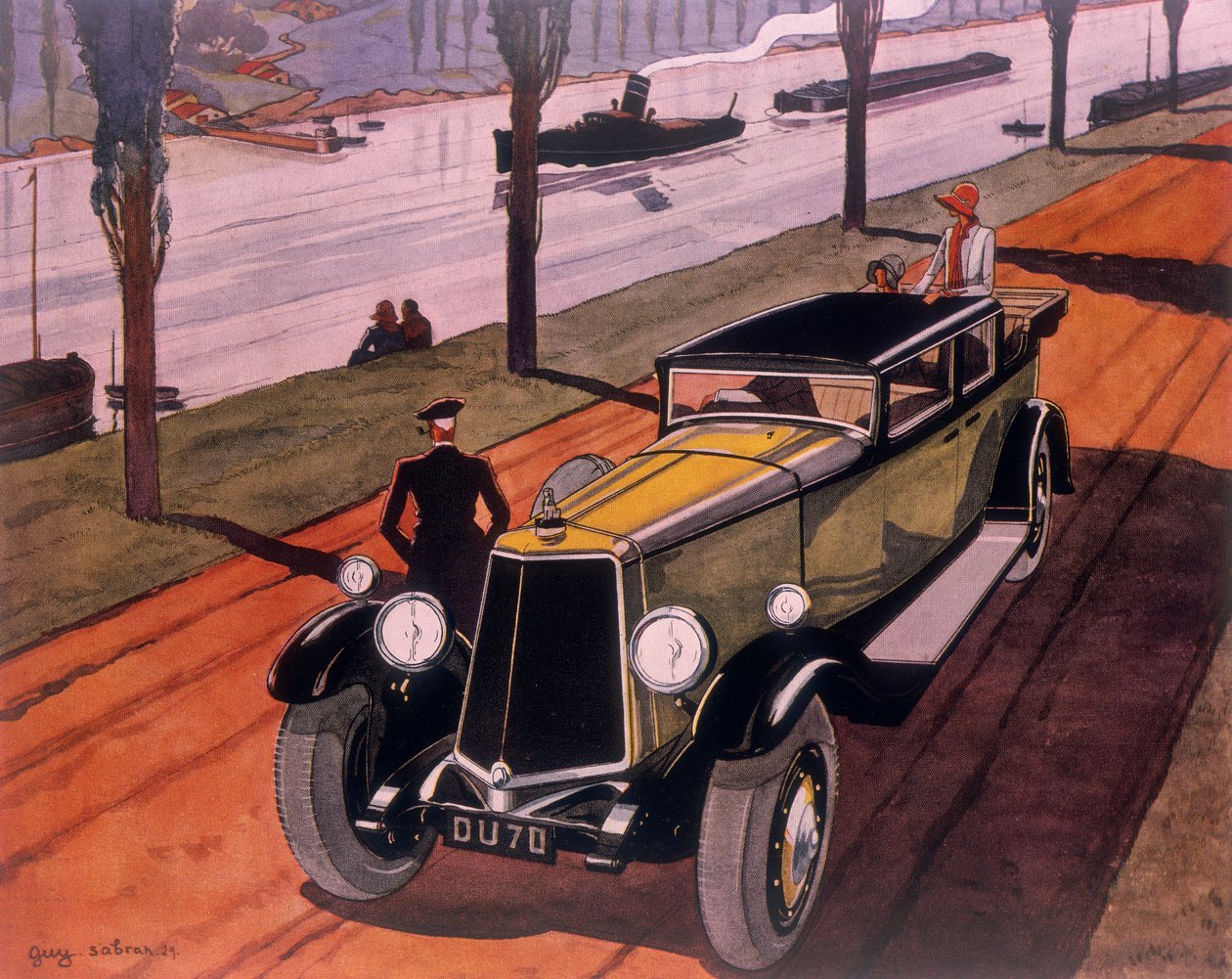 Plakat reklamujący samochody Armstrong Siddeley, 1930 autorstwa Guy Sabran