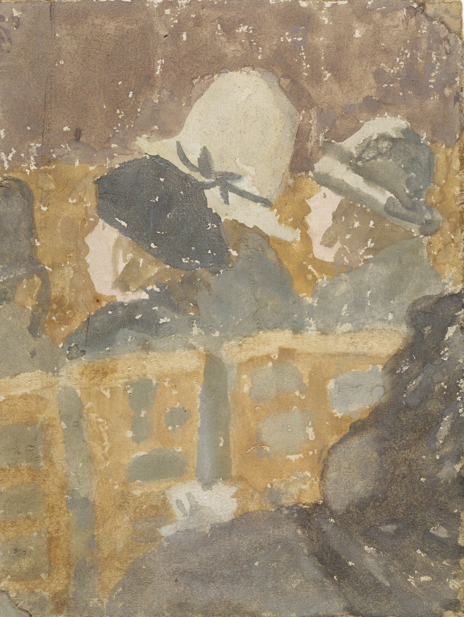 Dziewczyny w kościele (gwasz i toaleta na papierze) autorstwa Gwen John